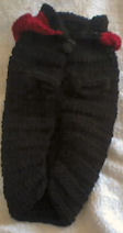 Dark Red/ Black  Hand Crocheted  Dog Sweater